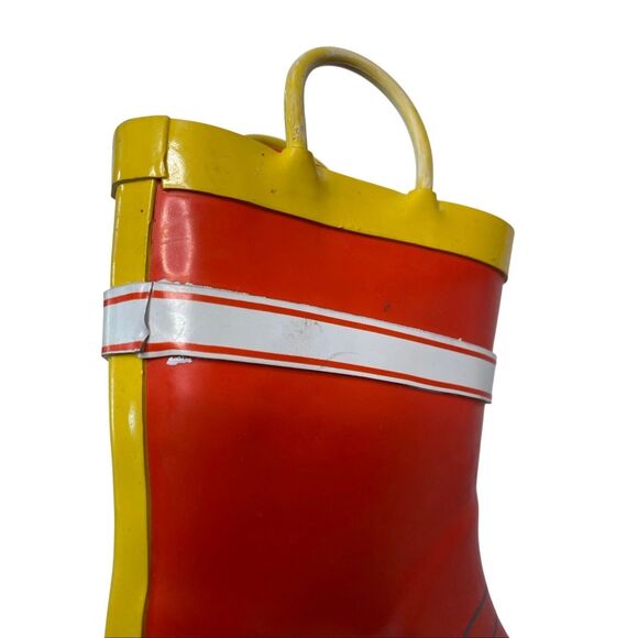 Paw Patrol Braylin Boys 7/8 Firetruck Marshall Character Pull On Rain Boots - Picture 6 of 9